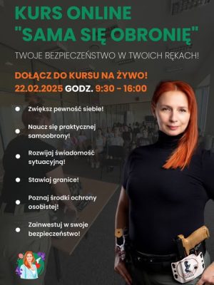 kurs online, kurs, warsztaty, samoobrona, sama się obronię,